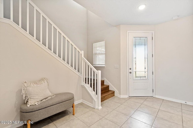 view of tiled entryway