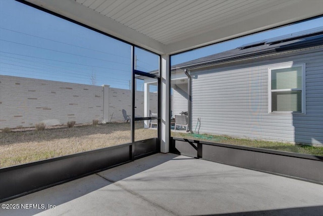 view of sunroom