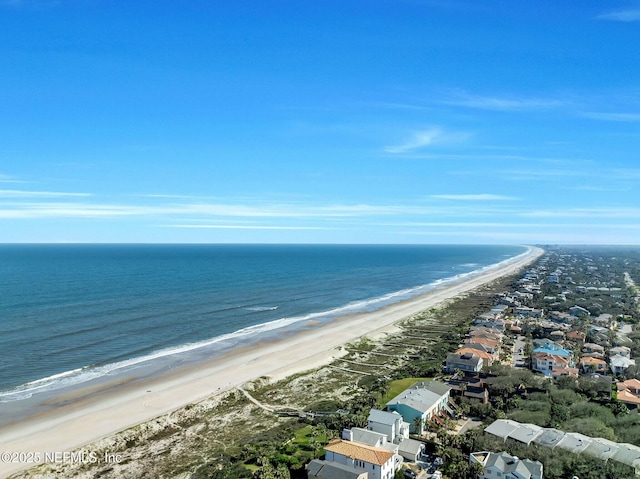 water view featuring a beach view