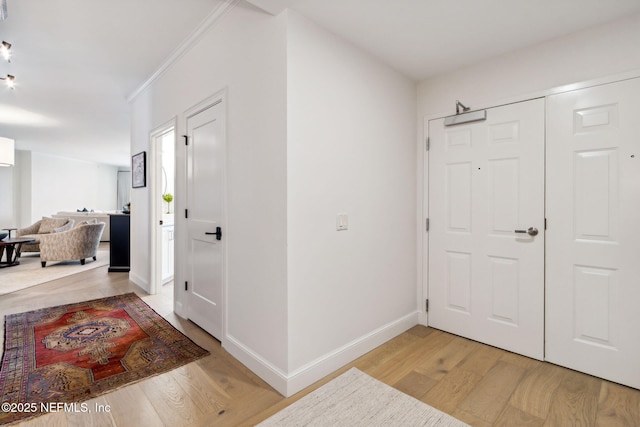 entryway featuring light hardwood / wood-style flooring