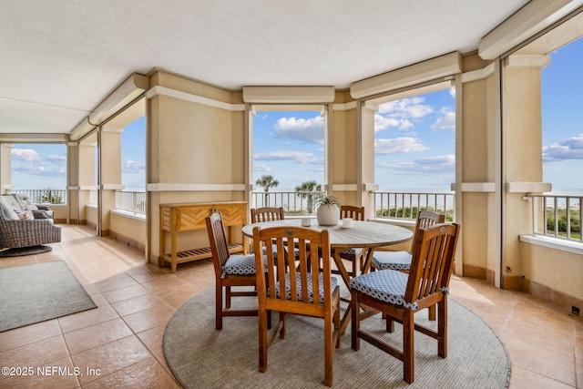 view of sunroom / solarium