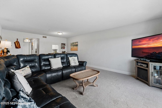 view of carpeted living room