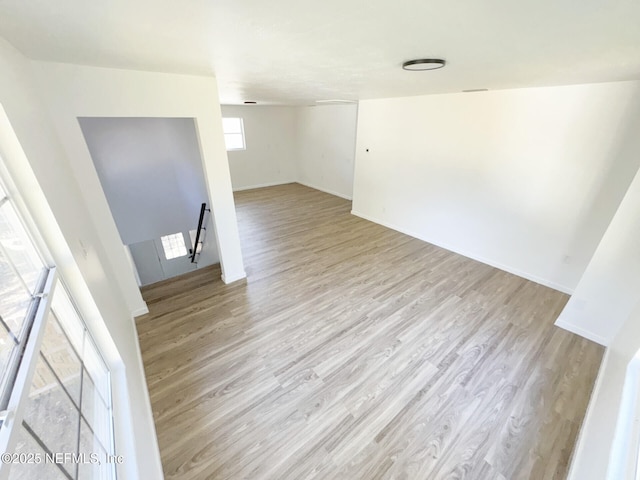 empty room featuring light hardwood / wood-style flooring