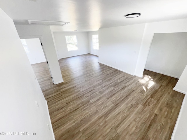 empty room featuring hardwood / wood-style flooring