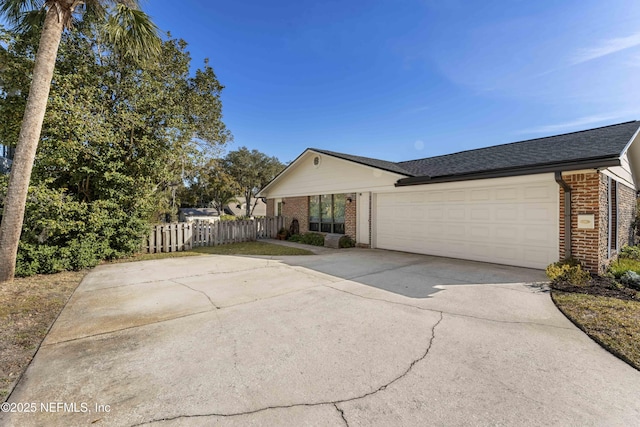 view of home's exterior with a garage