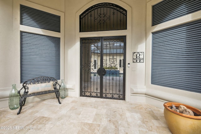 view of doorway to property