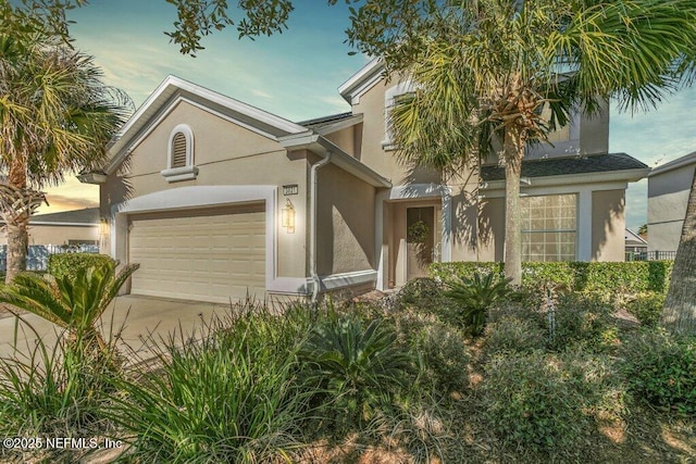 view of front of house featuring a garage