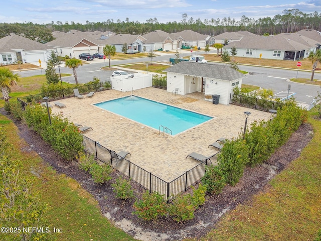 view of pool featuring a patio area