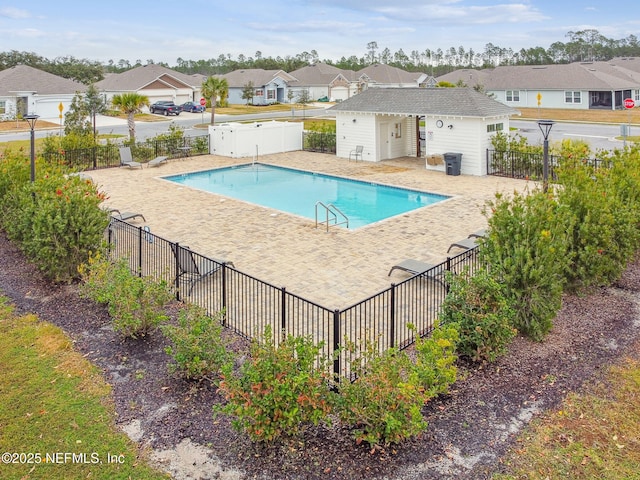 view of pool featuring a patio area