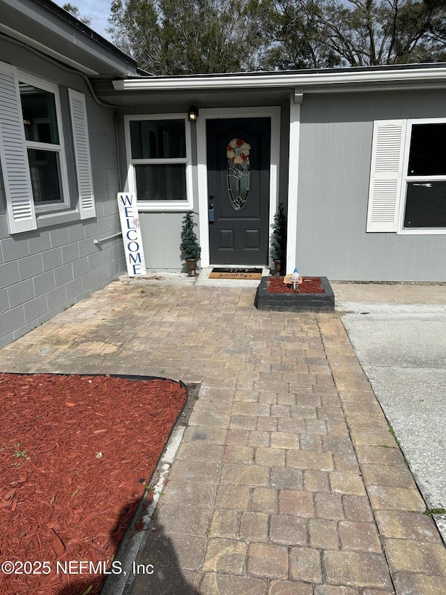 view of doorway to property