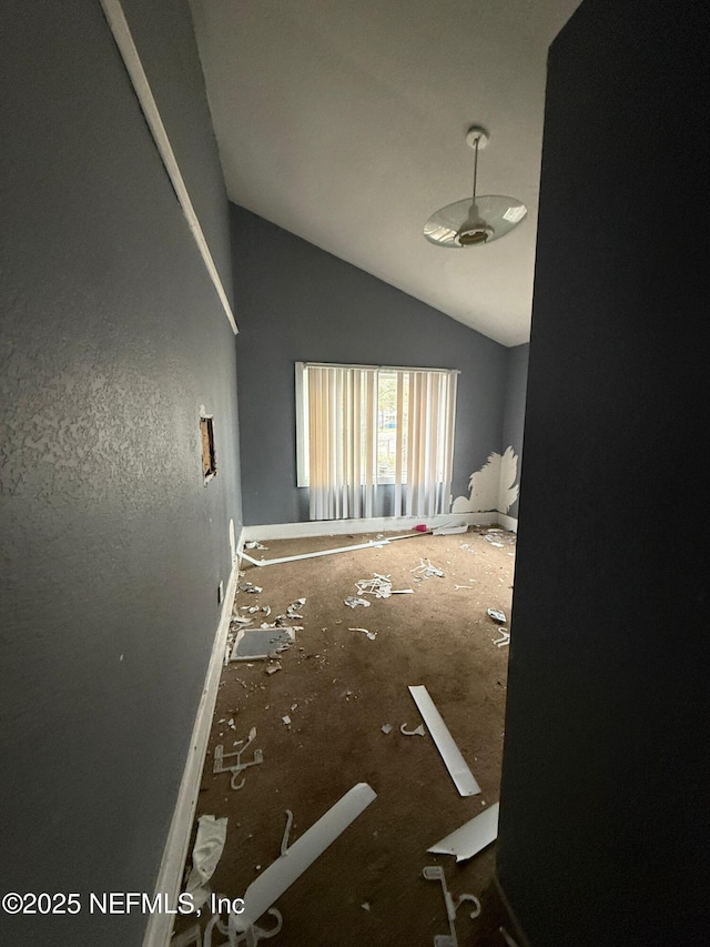 interior space with lofted ceiling