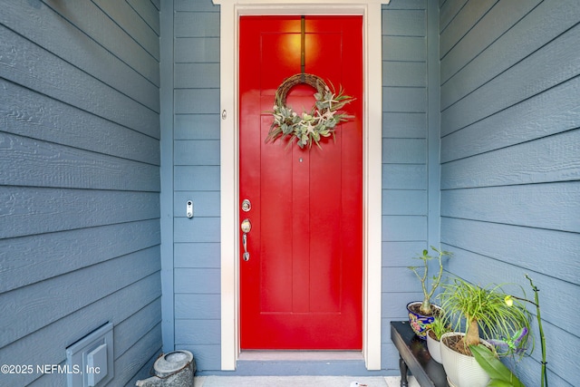 view of doorway to property