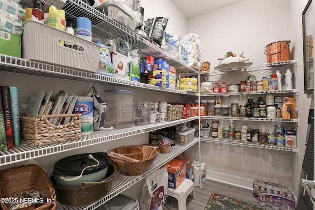 view of pantry