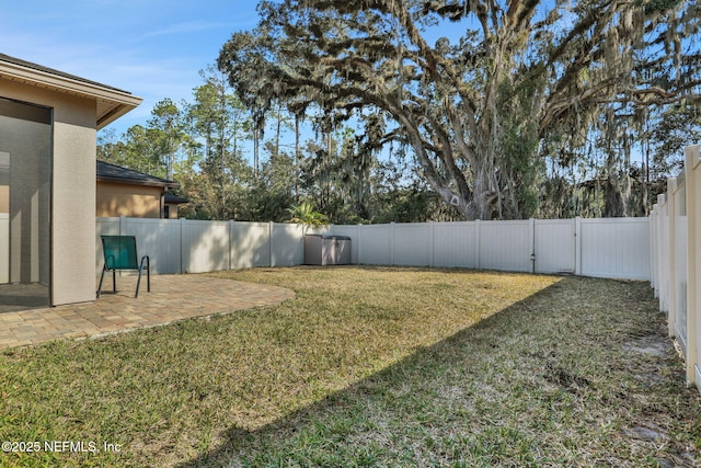 view of yard featuring a patio