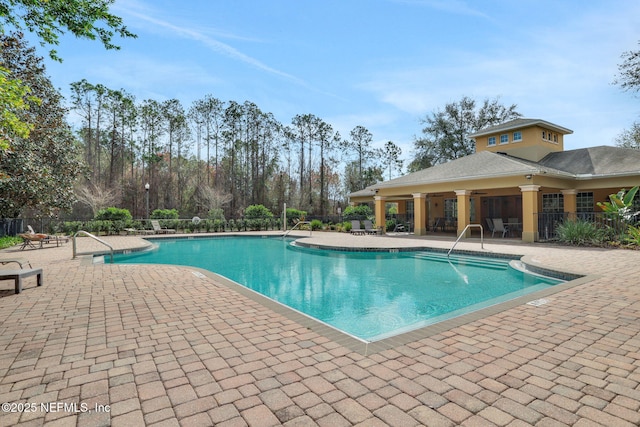 view of pool with a patio