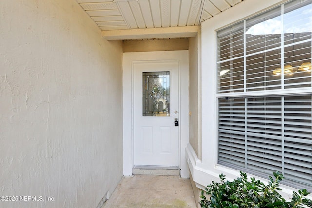 view of doorway to property