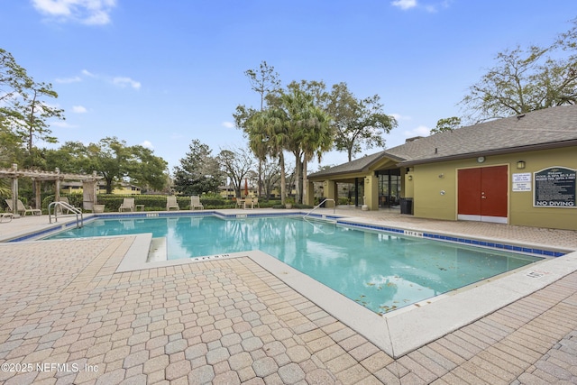 view of pool with a patio