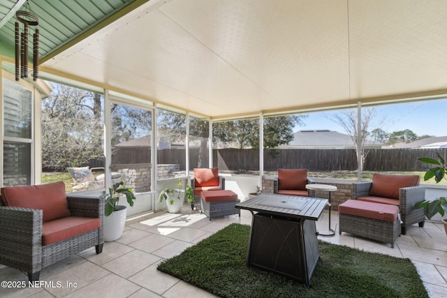 view of sunroom