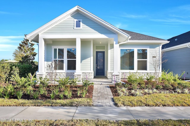 view of front of home featuring a porch