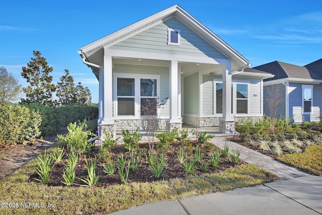 view of front of house featuring covered porch