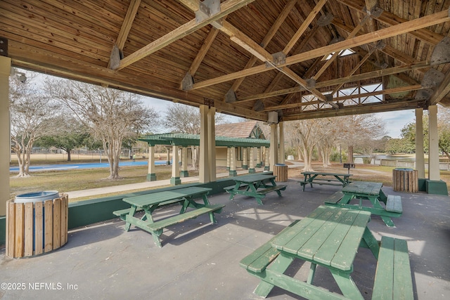 view of community with a gazebo