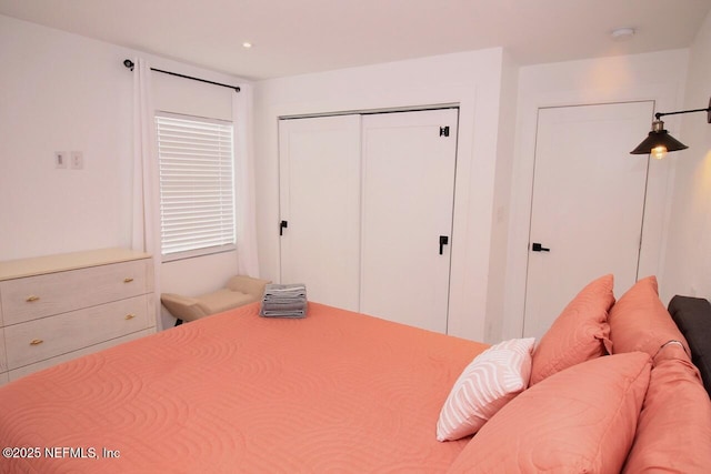 bedroom featuring a closet