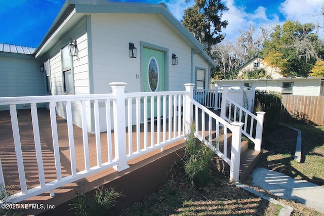 exterior space featuring a deck