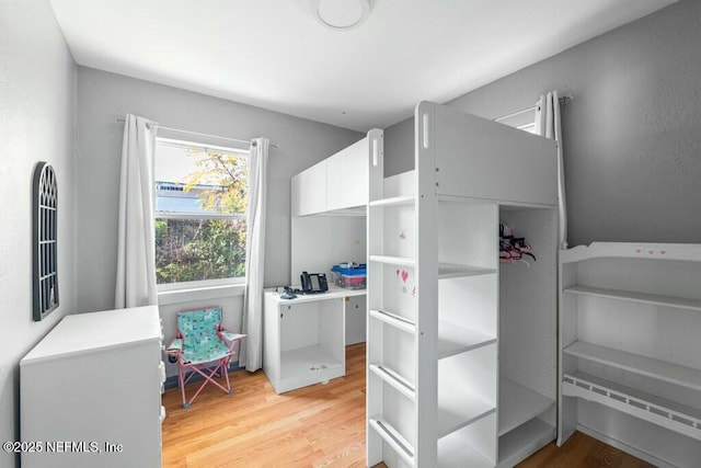 bedroom featuring light hardwood / wood-style floors