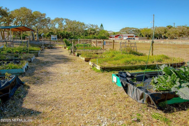 view of yard with a rural view