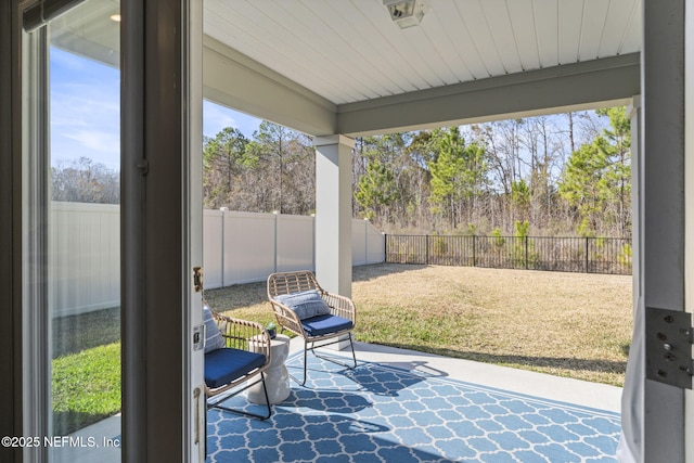 view of sunroom