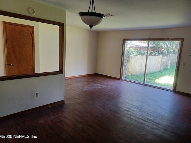 interior space featuring dark hardwood / wood-style floors