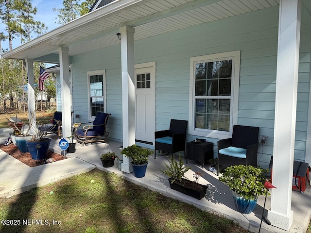 view of patio / terrace featuring covered porch