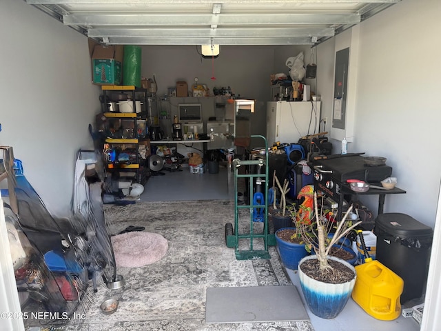 garage featuring electric panel