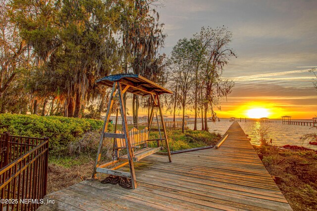 view of dock