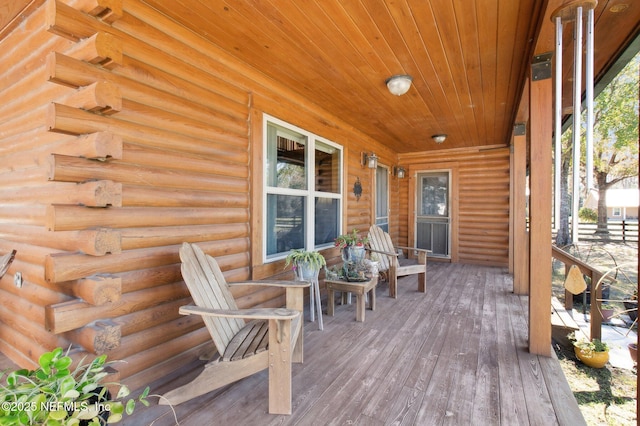 view of wooden terrace