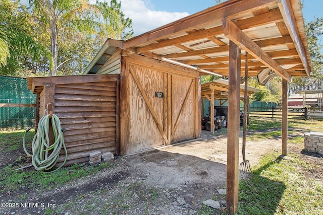 view of outdoor structure