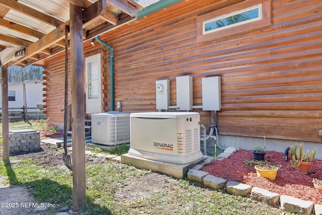 exterior details featuring central AC unit