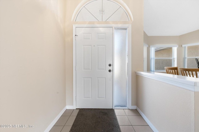 view of tiled entryway