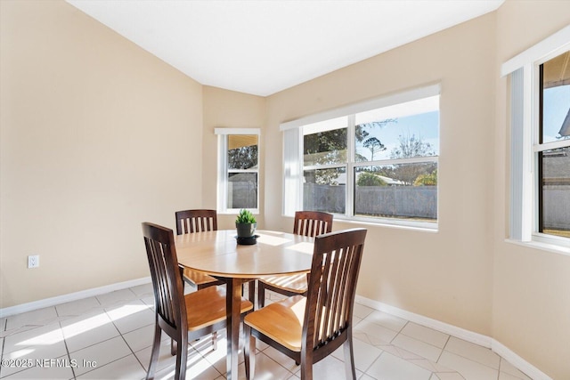 view of dining space