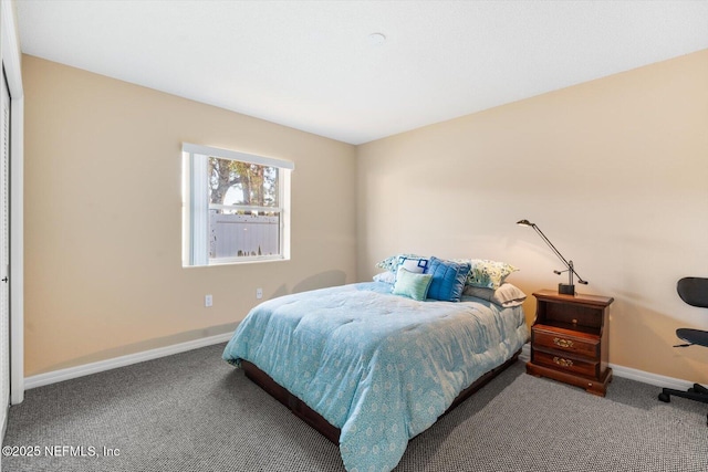 bedroom featuring carpet