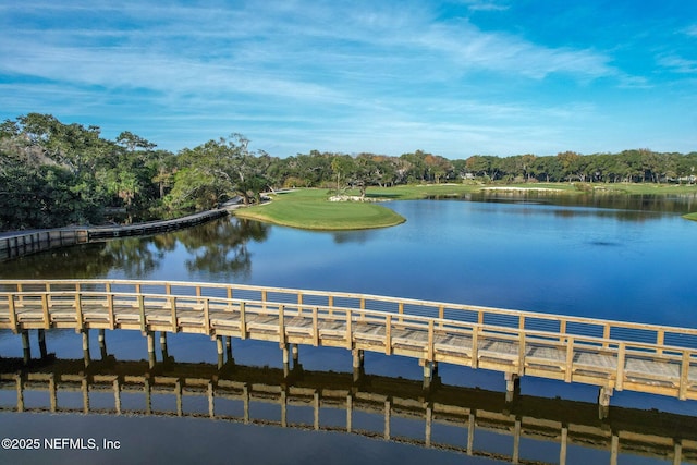 view of water feature