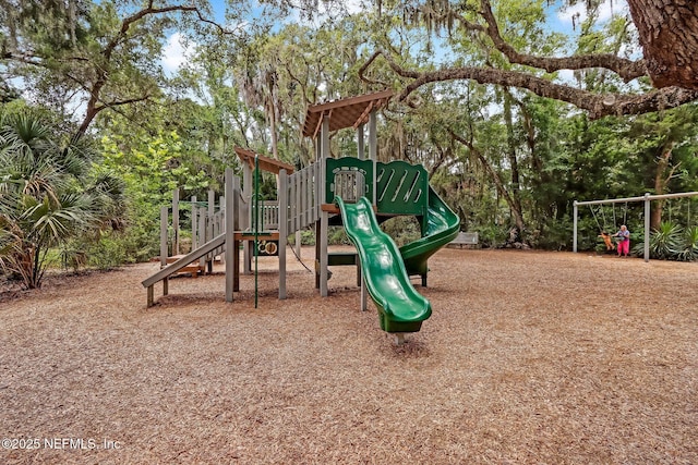 view of jungle gym