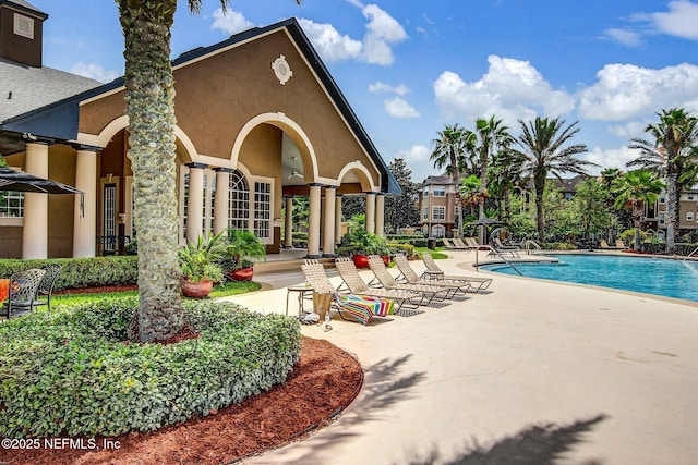 view of pool with a patio