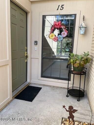 view of doorway to property