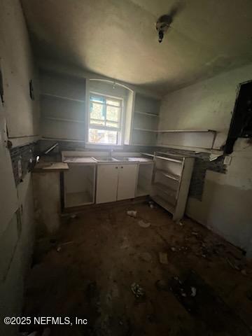 interior space with white cabinets