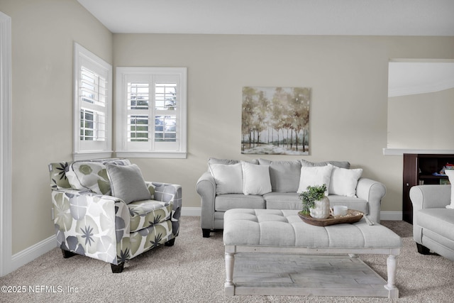 view of carpeted living room