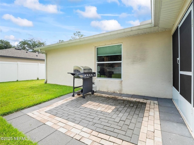 view of patio / terrace featuring area for grilling