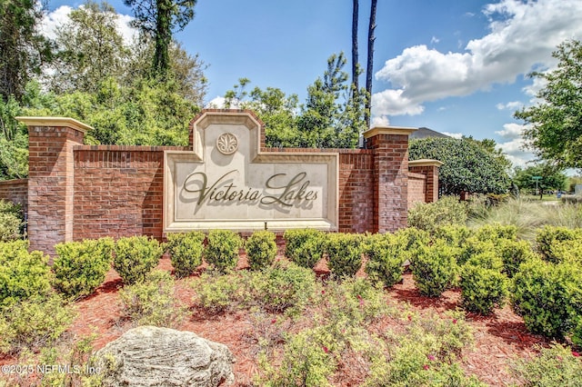 view of community sign