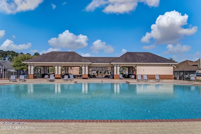 view of pool featuring a patio area