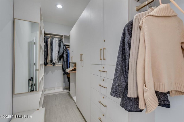 view of walk in closet